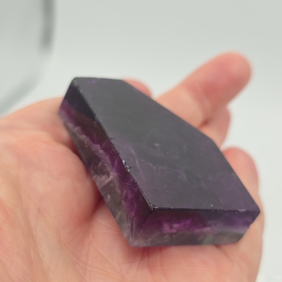 Purple Rainbow Fluorite Crystal Stone Slab - Picture 7 of 10